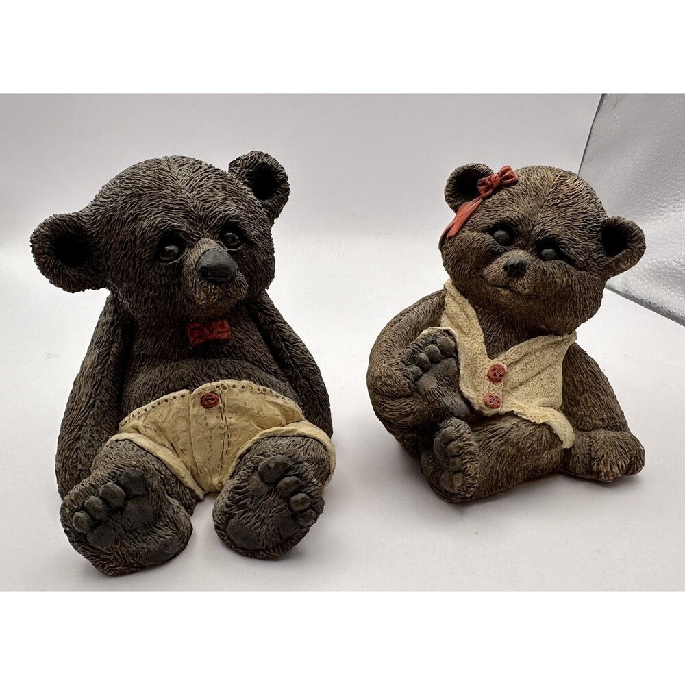 Teddy Buddy & Bonnie Bears Stone Critters SC-363 & SC-364